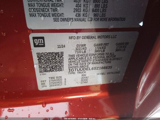 2025 GMC SIERRA 1500 4WD SHORT BOX SLT 9