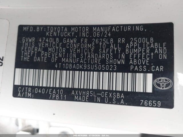 2025 TOYOTA CAMRY SE 9