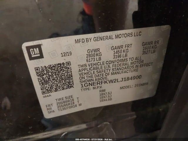 2020 CHEVROLET TRAVERSE FWD LS 9