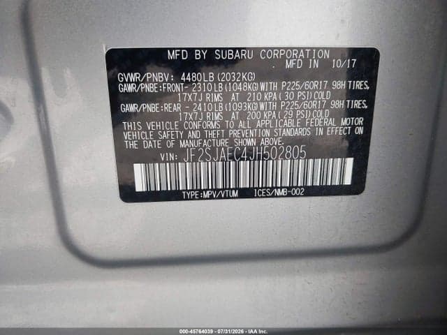 2018 SUBARU FORESTER 2.5I PREMIUM 9