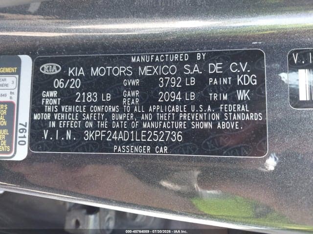2020 KIA FORTE LXS 9