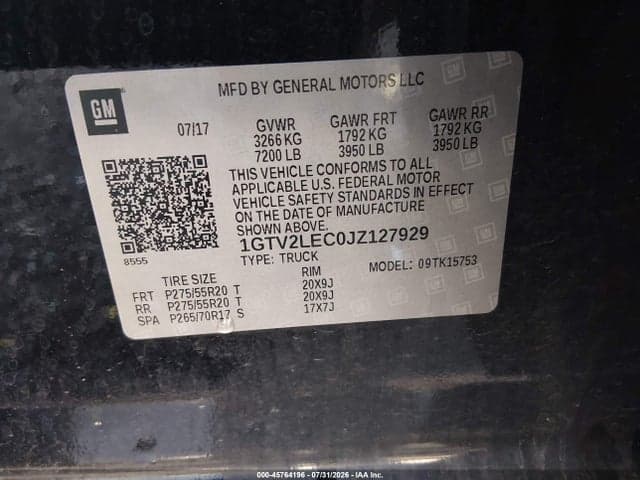 2018 GMC SIERRA 1500 9