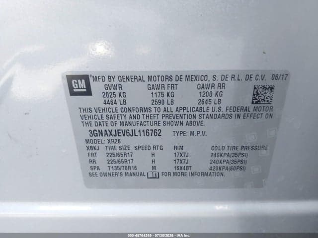 2018 CHEVROLET EQUINOX LT 9