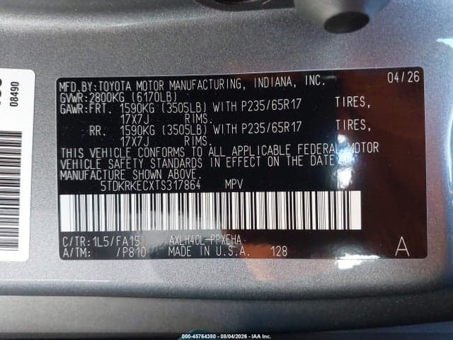2026 TOYOTA SIENNA LE 9