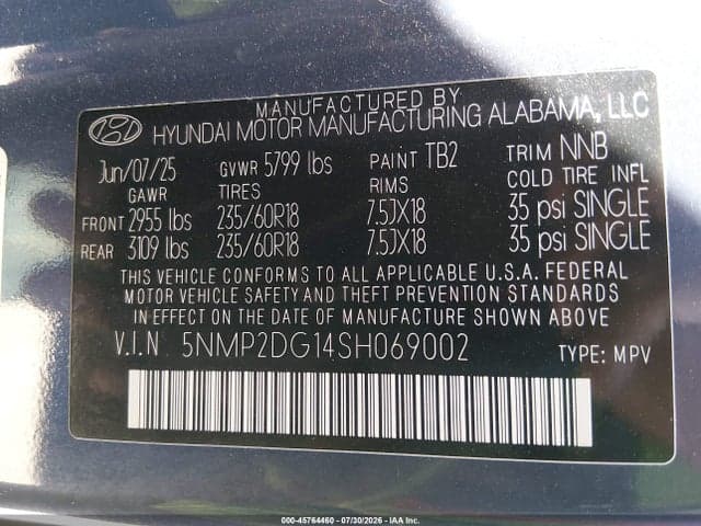 2025 HYUNDAI SANTA FE HYBRID SEL 9