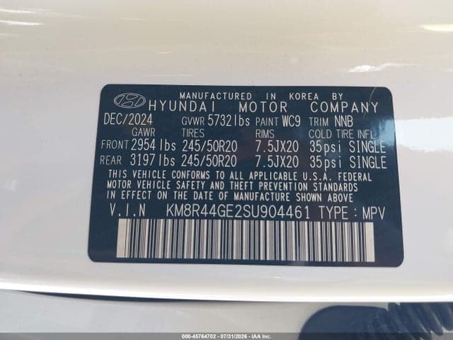 2025 HYUNDAI PALISADE SEL PREMIUM 8P 9