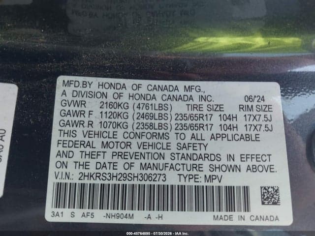 2025 HONDA CR-V LX 2WD 9