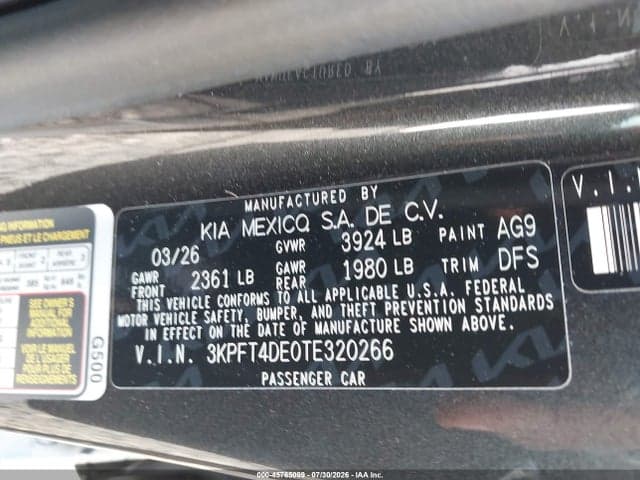 2026 KIA K4 LXS 9