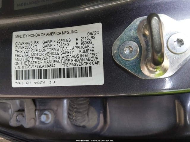 2020 HONDA ACCORD SPORT 9