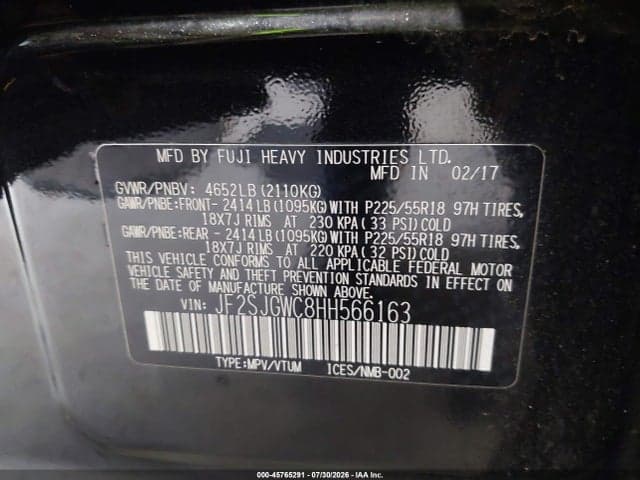 2017 SUBARU FORESTER 2.0XT TOURING 9