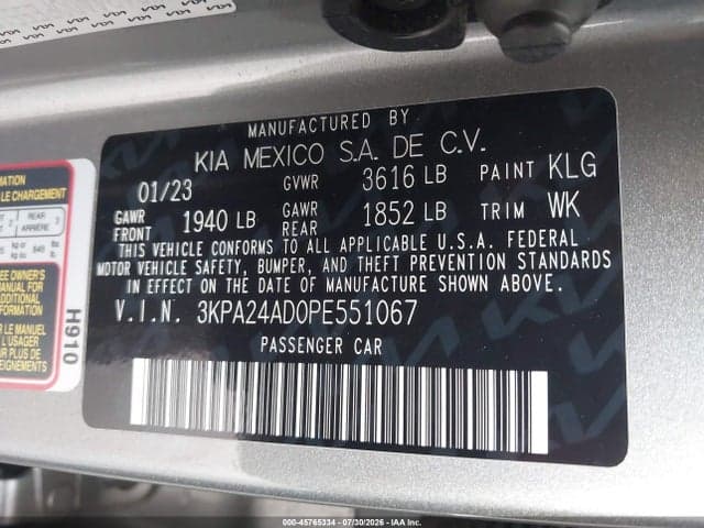 2023 KIA RIO S 9