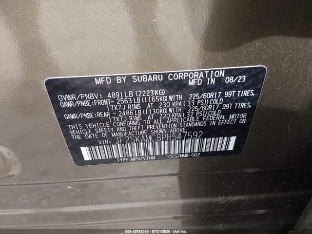 2023 SUBARU FORESTER WILDERNESS 9