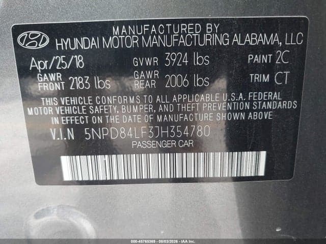 2018 HYUNDAI ELANTRA LIMITED 9