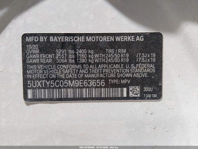 2021 BMW X3 XDRIVE30I 9
