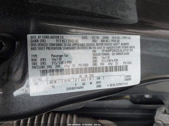 2018 FORD FOCUS SE 9