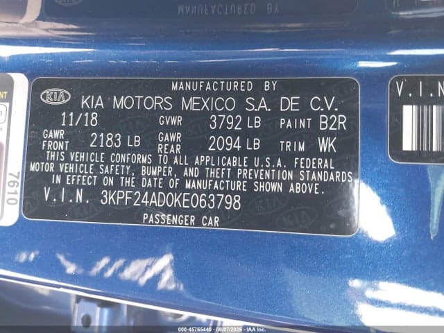2019 KIA FORTE LXS 9