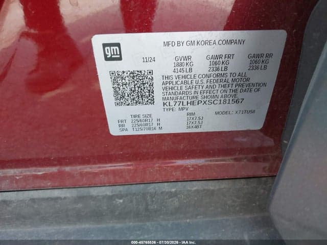 2025 CHEVROLET TRAX FWD LT 9