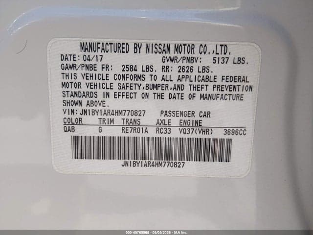 2017 INFINITI Q70 3.7X 9
