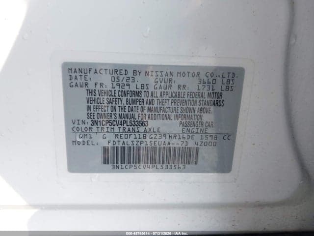 2023 NISSAN KICKS SV XTRONIC CVT 9