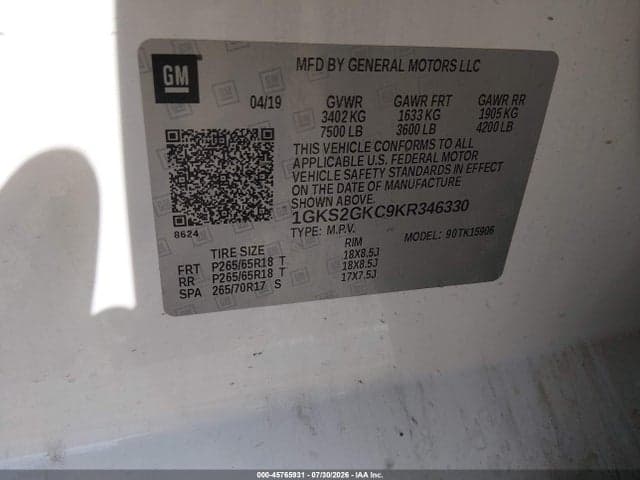 2019 GMC YUKON XL SLT 9
