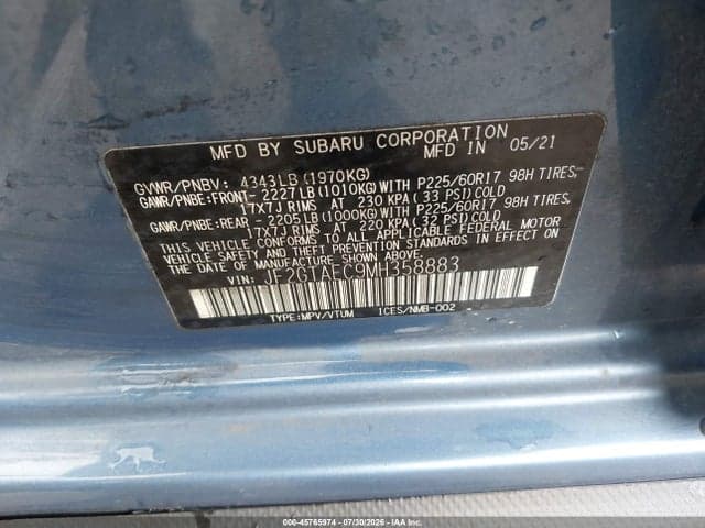 2021 SUBARU CROSSTREK PREMIUM 9