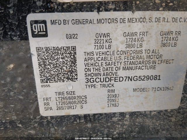2022 CHEVROLET SILVERADO 1500 4WD SHORT BED LT TRAIL BOSS 9