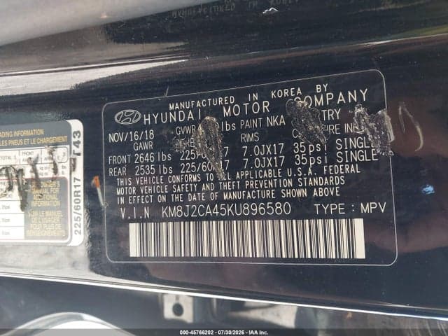 2019 HYUNDAI TUCSON SE 9