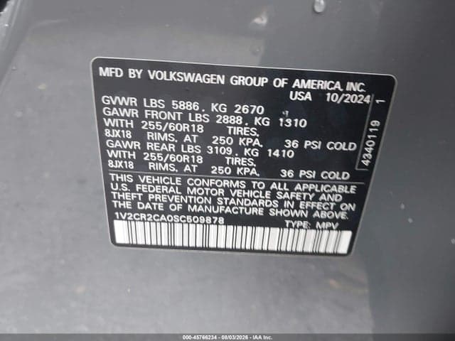 2025 VOLKSWAGEN ATLAS 2.0T PEAK EDITION 9