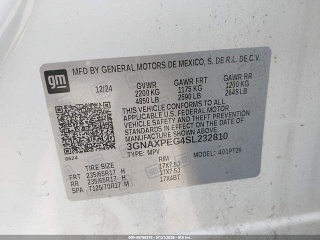 2025 CHEVROLET EQUINOX AWD LT 9