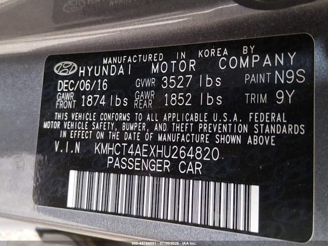 2017 HYUNDAI ACCENT SE 9