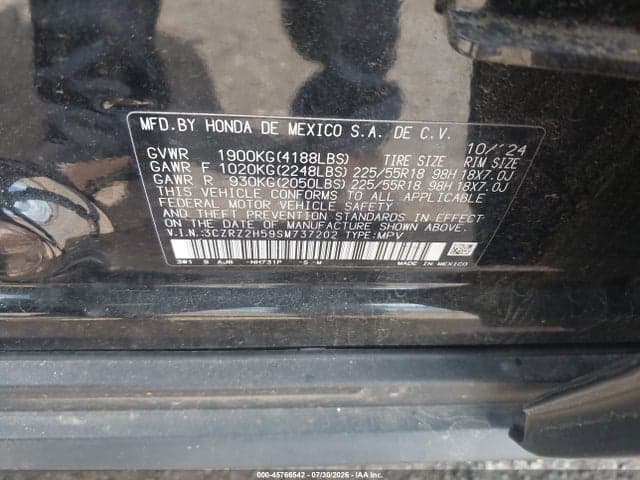 2025 HONDA HR-V AWD SPORT 9