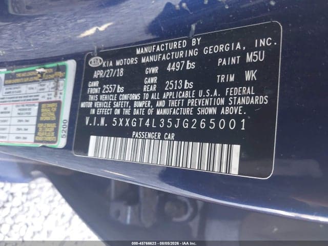 2018 KIA OPTIMA LX 9