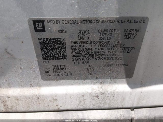 2019 CHEVROLET EQUINOX LT 9