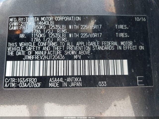 2017 TOYOTA RAV4 LE 9