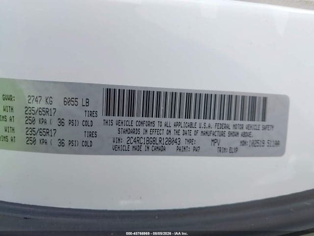 2020 CHRYSLER PACIFICA TOURING L 9