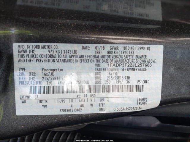 2018 FORD FOCUS SE 9