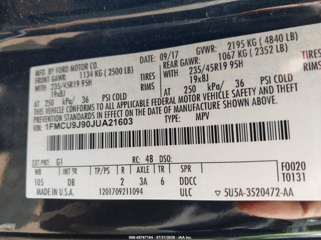 2018 FORD ESCAPE TITANIUM 9