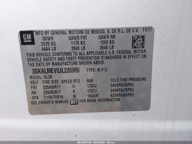 2018 GMC TERRAIN SLE 9