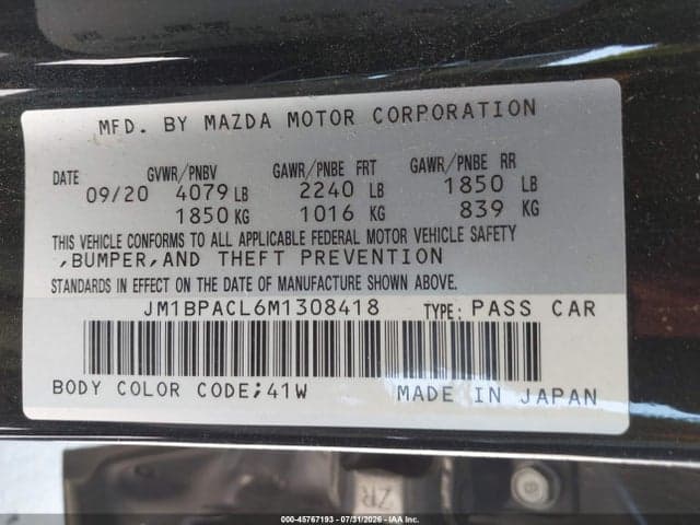 2021 MAZDA MAZDA3 PREFERRED 9