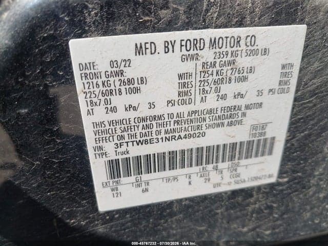 2022 FORD MAVERICK LARIAT 9