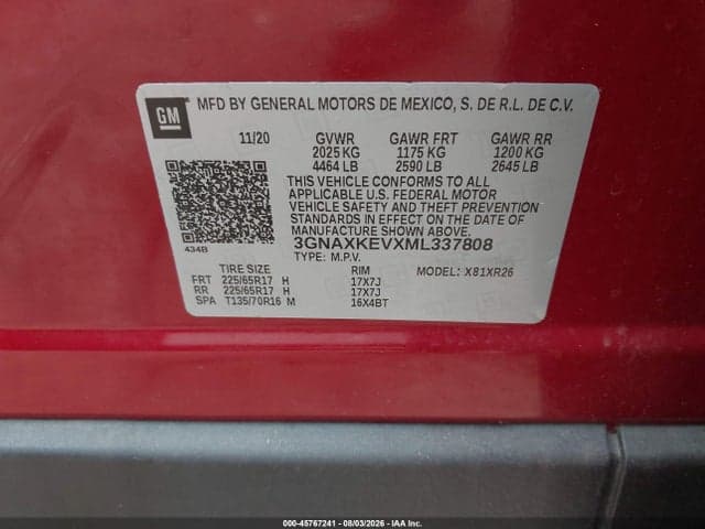 2021 CHEVROLET EQUINOX FWD LT 9
