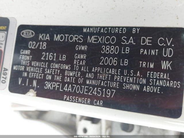 2018 KIA FORTE S 9