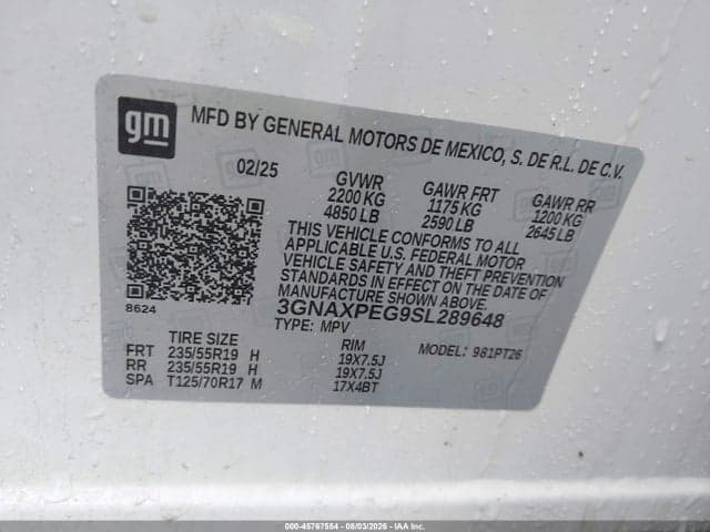 2025 CHEVROLET EQUINOX AWD LT 9