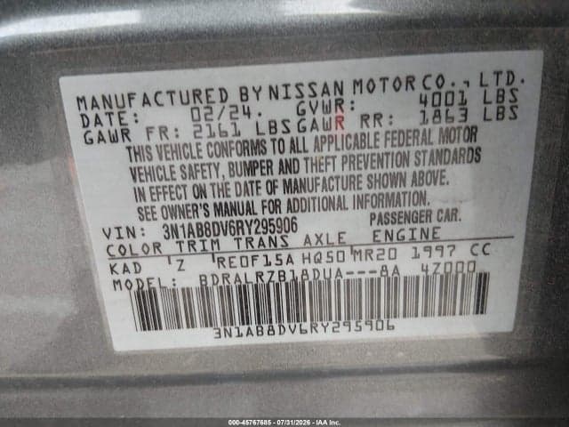 2024 NISSAN SENTRA SR XTRONIC CVT 9