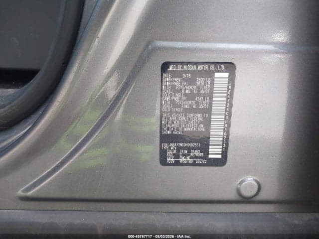 2017 NISSAN ARMADA PLATINUM 9