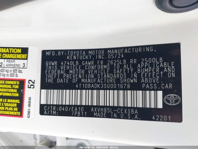 2025 TOYOTA CAMRY SE 9