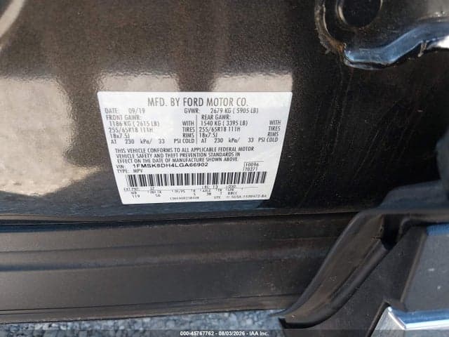 2020 FORD EXPLORER XLT 9