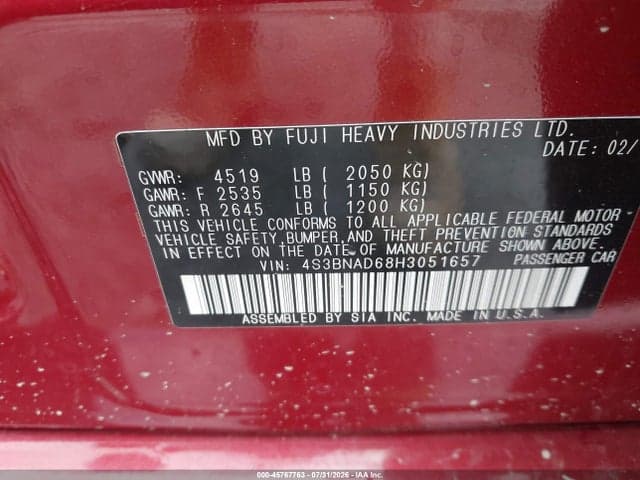 2017 SUBARU LEGACY 2.5I PREMIUM 9