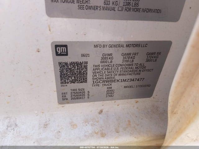 2021 CHEVROLET SILVERADO 1500 2WD STANDARD BED CUSTOM 9