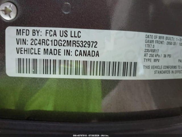 2021 CHRYSLER VOYAGER LXI 9